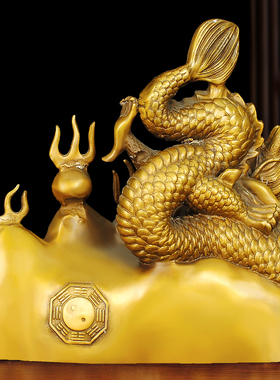 避火龙摆件解厨房西北干位火烧天门F三辟火龙瓶辰龙纯铜龙型工艺