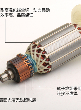 锐优特230墙壁打磨机转子雷箭顶派墙壁砂纸机抛光机7225转子配件