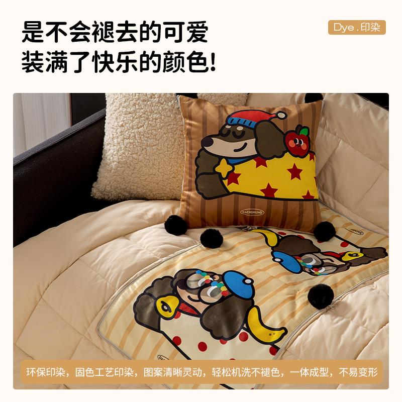 美拉德午睡抱枕被子两用加厚绒客厅沙发二合一车载车内多功能毯子 - 图1