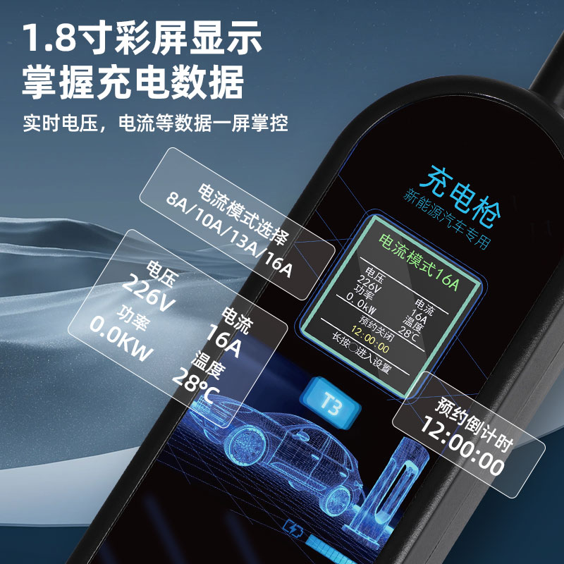 适用于奔驰e350el/eqc350/c350el新能源充电枪3kw便携式充电桩7kw - 图1