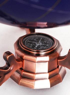 大理石地球仪宝石摆件轻奢高档台式大号办公室装饰开业乔迁礼品