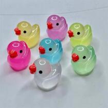 Exploits Cartoon Luminous size Ducks Handmade DIY Ornament Accessories Resin Solid large Ducks Microscape Pendulum