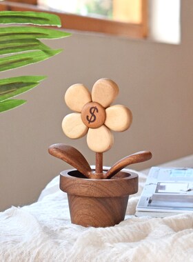 山舍有钱花 可爱治愈桌面A摆件 车载 送朋友闺蜜小礼物