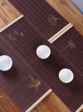 包边竹茶席竹垫子泡茶隔热茶垫
