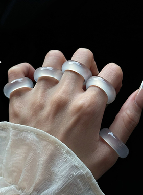 纯天然无优化马料玛瑙戒指男女