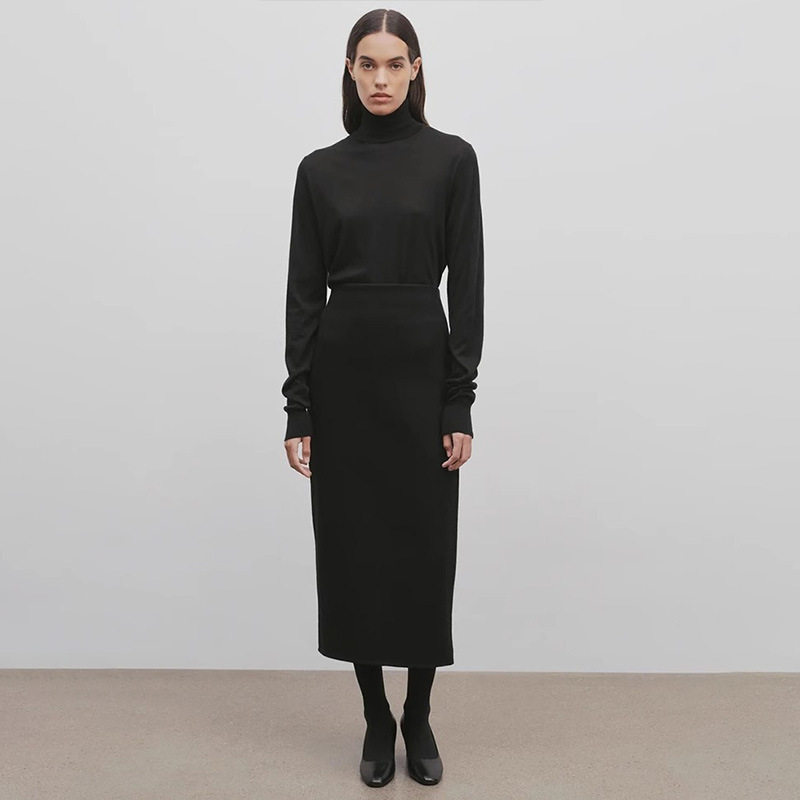 【现货】NOTHING WRITTEN羊毛半身裙高腰半裙显瘦过膝毛呢包臀裙,淘宝优惠券,粉丝福利购,淘宝优惠卷