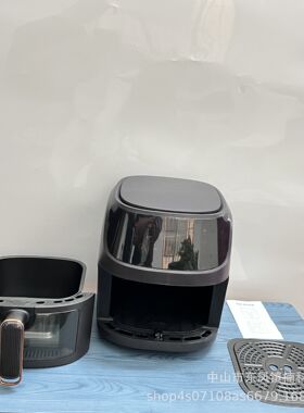 跨境Air frye SC可视空气炸锅家用8L大容量彩屏智能电炸锅薯条机
