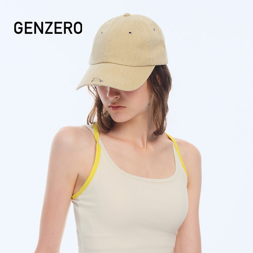 GENZERO「basic」水洗复古棒球帽斜纹布休闲鸭舌帽 - 图1