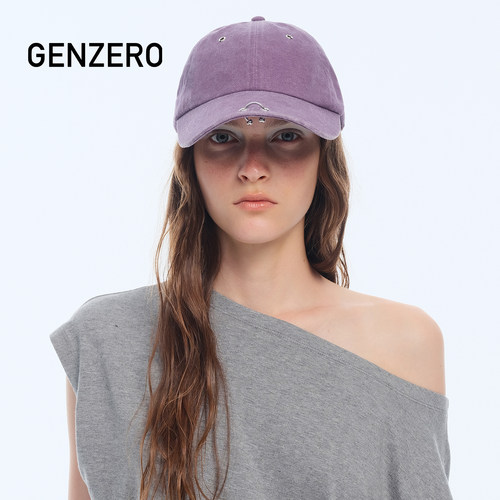 GENZERO「basic」水洗复古棒球帽斜纹布休闲鸭舌帽 - 图3