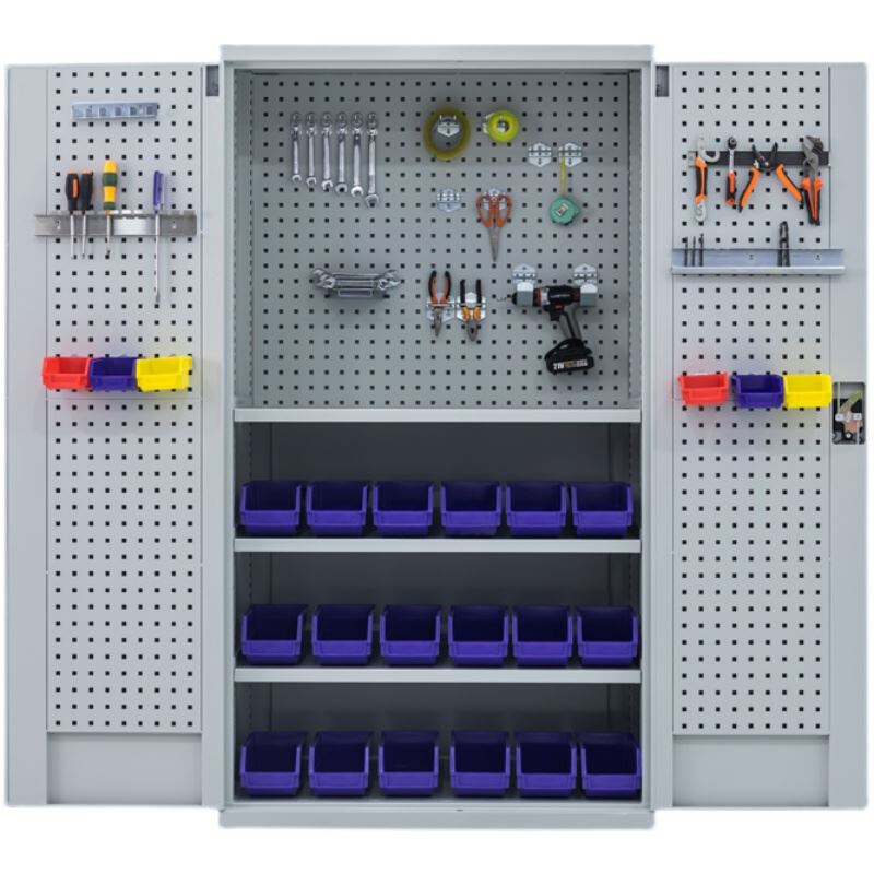 加厚工业铁皮双开门五金重型工具柜车间抽屉多功能汽修物料柜 - 图3