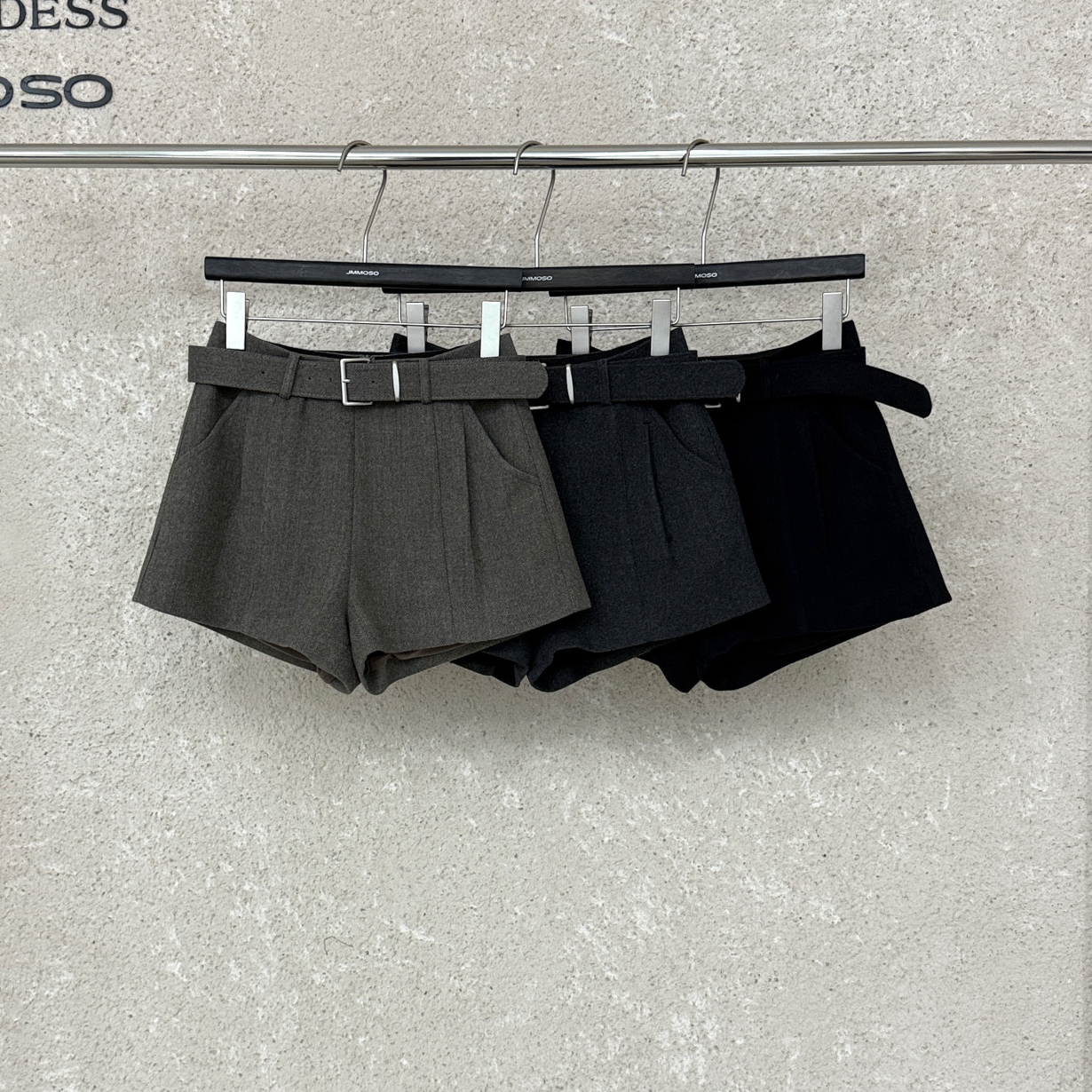 ZY GODDESS-上身巨显瘦高腰阔腿百搭休闲短裤(配腰带)(含27羊毛 - 图2