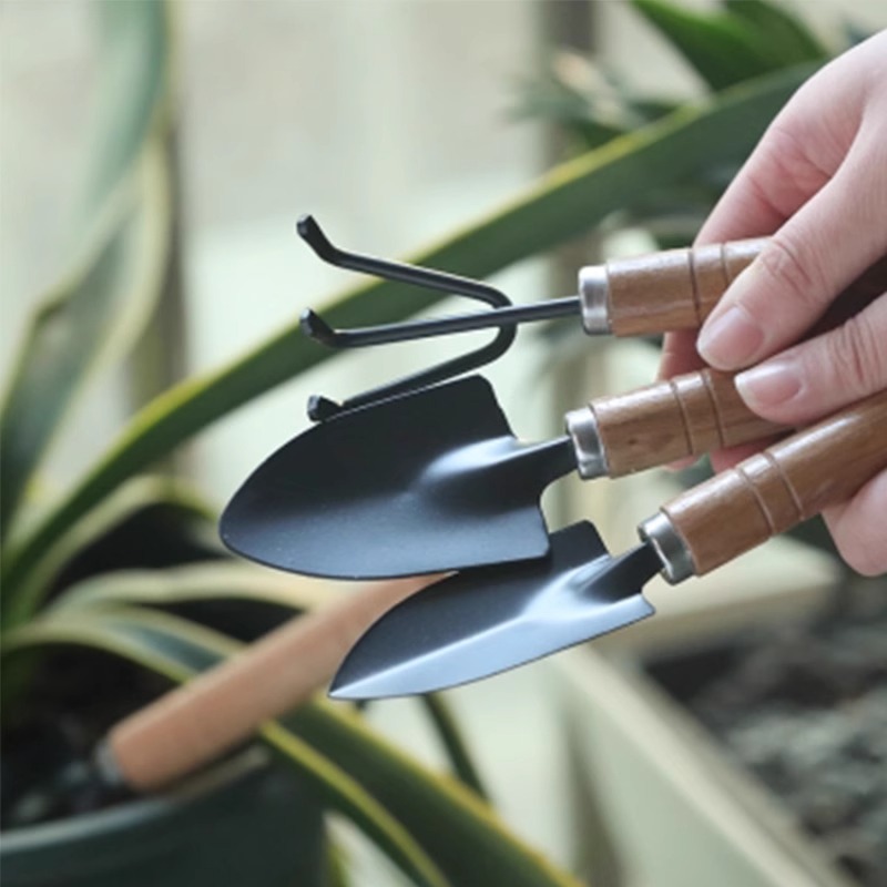 种花工具家用种菜养花园艺松土花铲盆栽花艺种植工具三件套小铲子-图0
