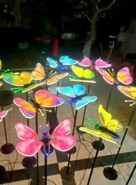 户外发光蝴蝶灯防水花园装饰广场景观亮化庭院动物灯动物造型灯