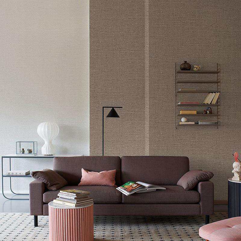 纯色素色日式布纹亚麻墙纸非自粘奶茶色咖色中式客厅卧室壁纸棕色,淘宝优惠券,粉丝福利购,淘宝优惠卷