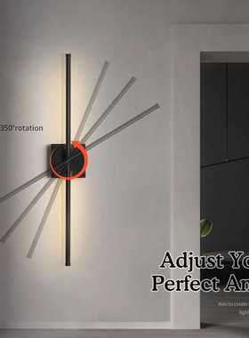 亚马逊热卖款线条壁灯正方形底盒长条客厅沙发电视背景卧室床头灯