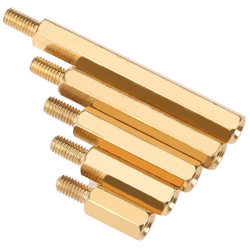 单通六角铜柱M3M4M5M6r外牙转内牙M2M2.5M3M4转接螺柱公母变径螺 - 图0
