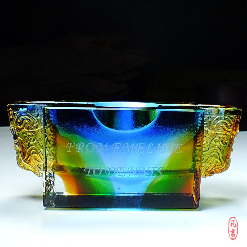 总经理董事长办公室摆件名片盒座夹商务男定制高档琉璃招财水晶,淘宝优惠券,粉丝福利购,淘宝优惠卷