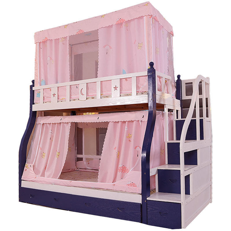 家用子母床蚊帐梯形上下铺专用1.5书架款1.2儿童双层高低床公主风,淘宝优惠券,粉丝福利购,淘宝优惠卷