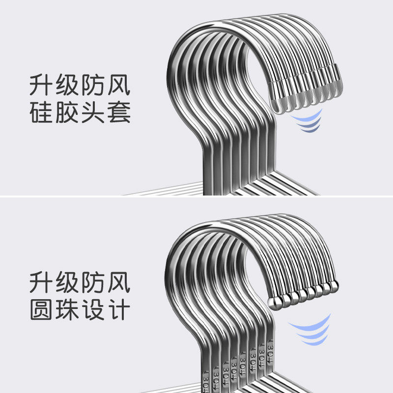 不锈钢衣架304家用宿舍凉晾晒铁架子加粗加厚的衣撑子衣挂钩,淘宝优惠券,粉丝福利购,淘宝优惠卷