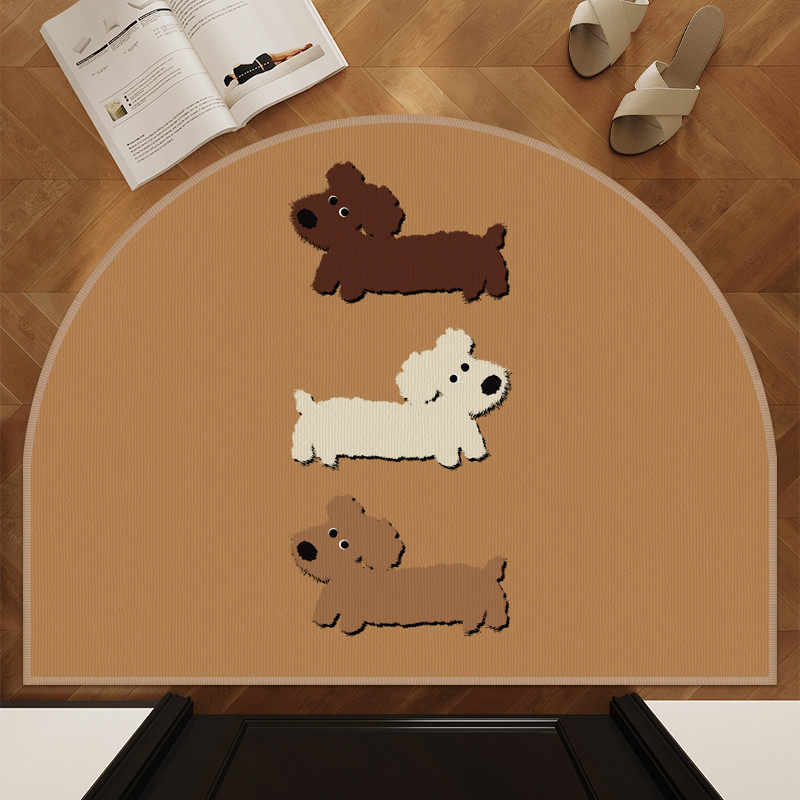 圈绒过年红色可爱地垫入户门喜庆地毯半圆门垫耐脏卧室门口脚垫子,淘宝优惠券,粉丝福利购,淘宝优惠卷