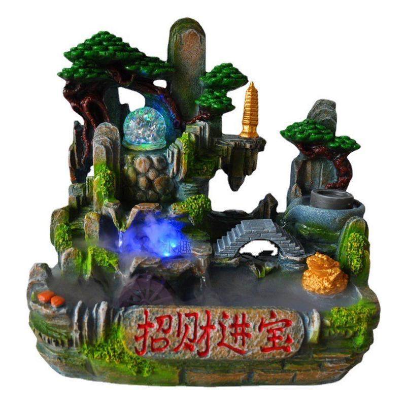 新品创意礼品金蟾家居树脂假山流水喷泉鱼缸水景喷泉微景观,淘宝优惠券,粉丝福利购,淘宝优惠卷