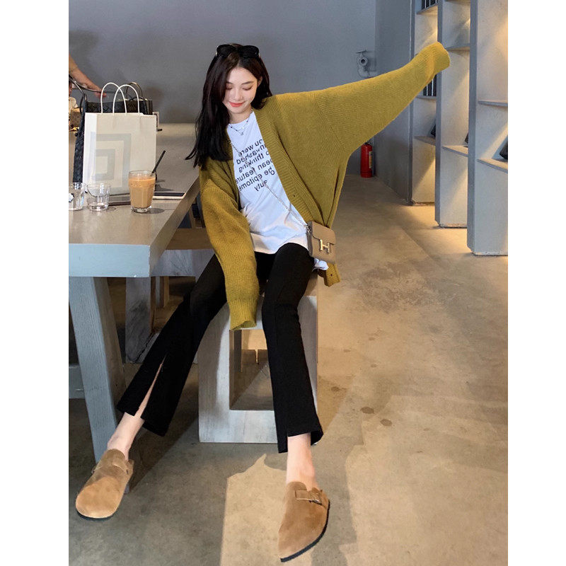 孕妇春秋装外穿微喇叭九分裤时尚显瘦小个子托腹开叉,淘宝优惠券,粉丝福利购,淘宝优惠卷