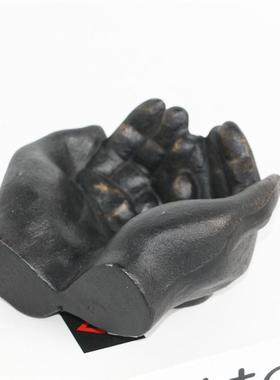 中式客厅美式乡村家居饰品店搭配样板房铁艺手掌道具软装摆件