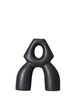 现代简约异型陶瓷黑白花瓶摆件酒店台面书柜民宿插花花器软装摆件