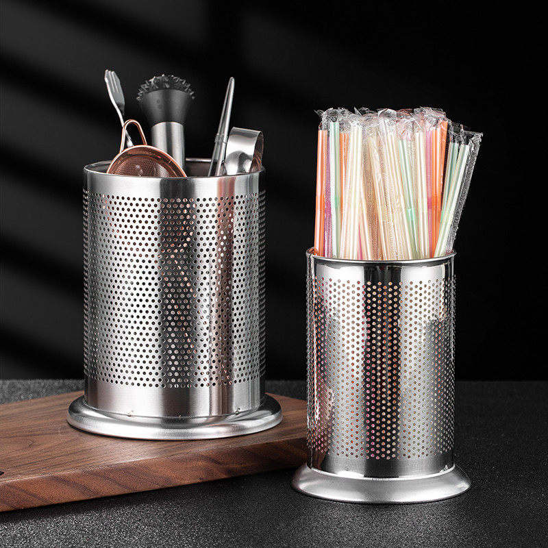 筷子筒304不锈钢吧台吧勺桶吸管桶调酒工具奶茶店收纳筒吸管筒多,淘宝优惠券,粉丝福利购,淘宝优惠卷