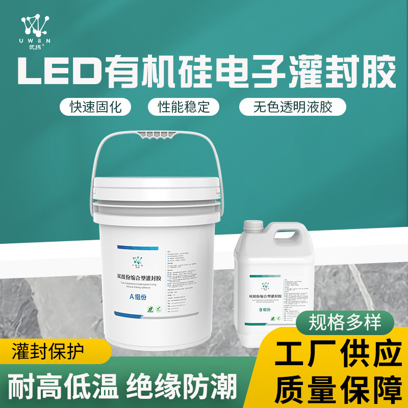 显示屏有机硅电子封装胶透明耐黄电源耐温密封胶硬灯条led灌封胶 - 图0