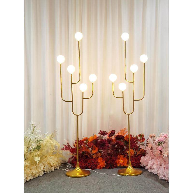 婚庆婚礼道具金色五头龙珠路引铁艺灯烛台灯光迎宾区装饰摆件舞台,淘宝优惠券,粉丝福利购,淘宝优惠卷