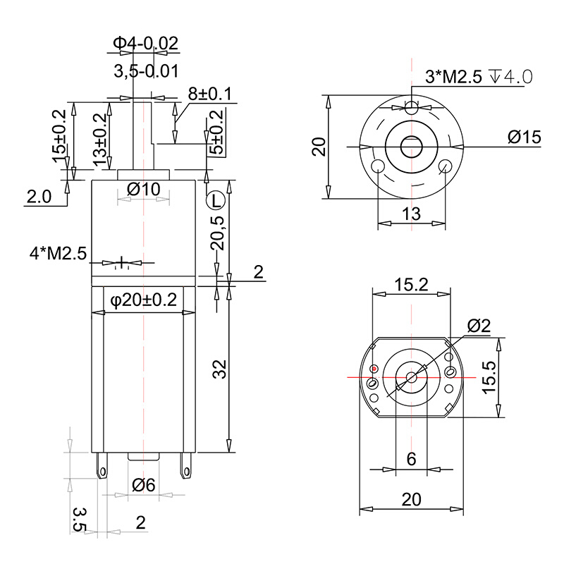 20mm180微型直流行星齿轮减速小电机12V24V可调速正反转低速马达