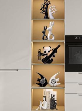 北欧简约电视柜酒柜装饰品摆件套装家居客厅餐边柜玻璃柜摆件乔迁