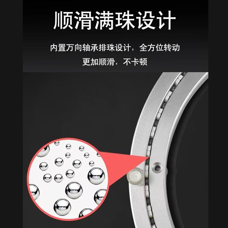 餐桌转盘底座消音铝合金轴承大理石桌玻璃实木质圆桌面旋转器防滑 - 图2