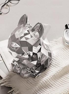 创意法斗纸巾盒客厅茶几餐巾纸轻奢抽纸盒简约个性设计感装饰摆件