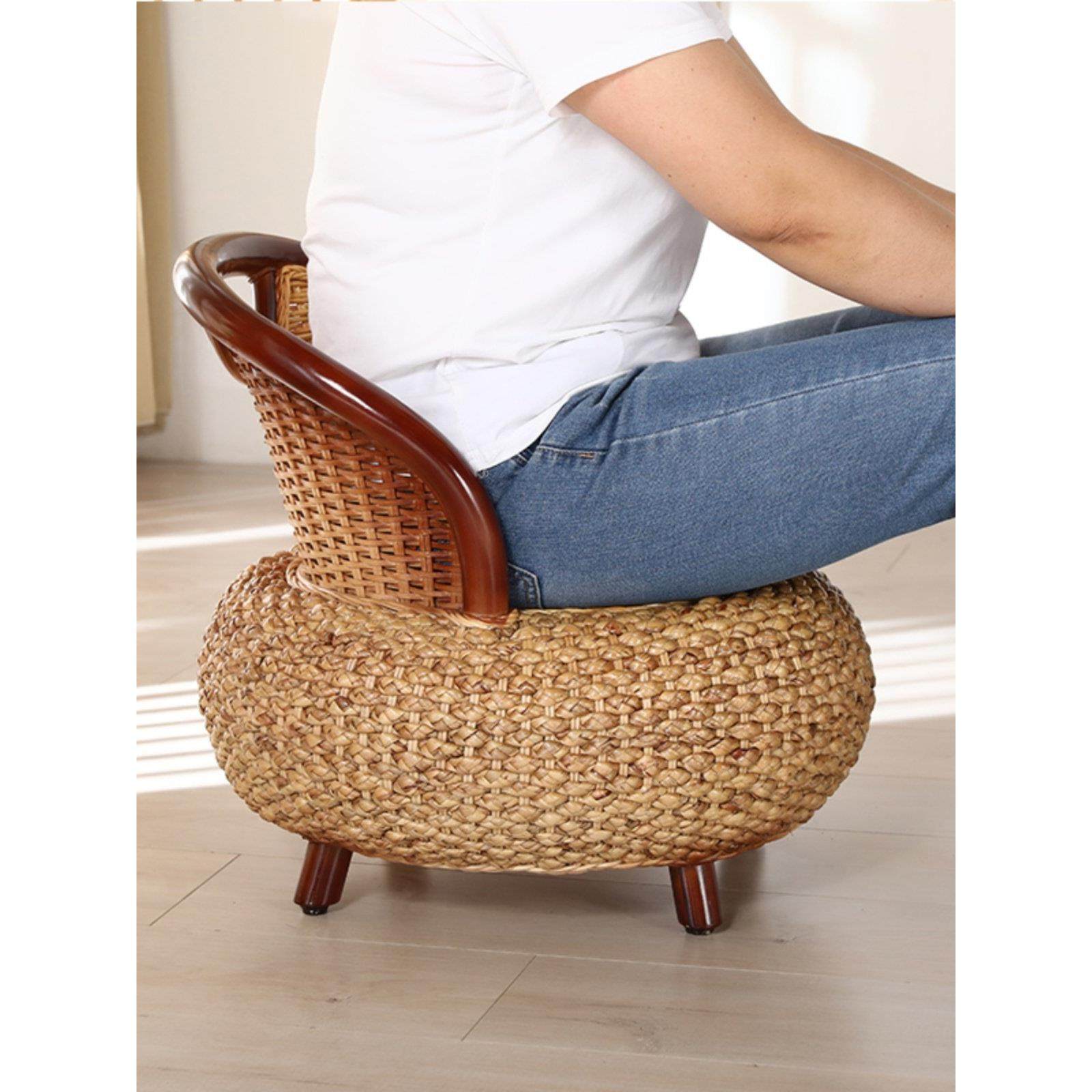 家用阳台藤椅单人靠背椅编织三件套懒人藤椅现代简约藤编小椅子,淘宝优惠券,粉丝福利购,淘宝优惠卷