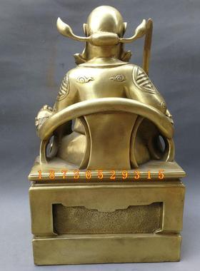 纯铜大号张道陵祖师爷坐铜像高明大帝神像张天师客厅桌面摆件