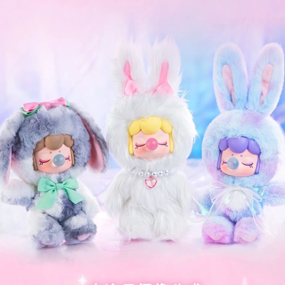 正版rolife若来Nanci闪光毛绒小兔搪胶盲盒潮玩手办公仔女生礼物 - 图3