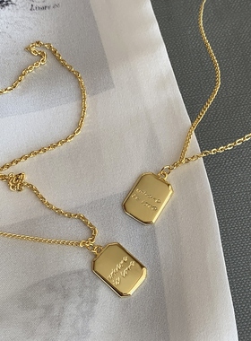 小金牌毛衣项链高级感锁骨颈链