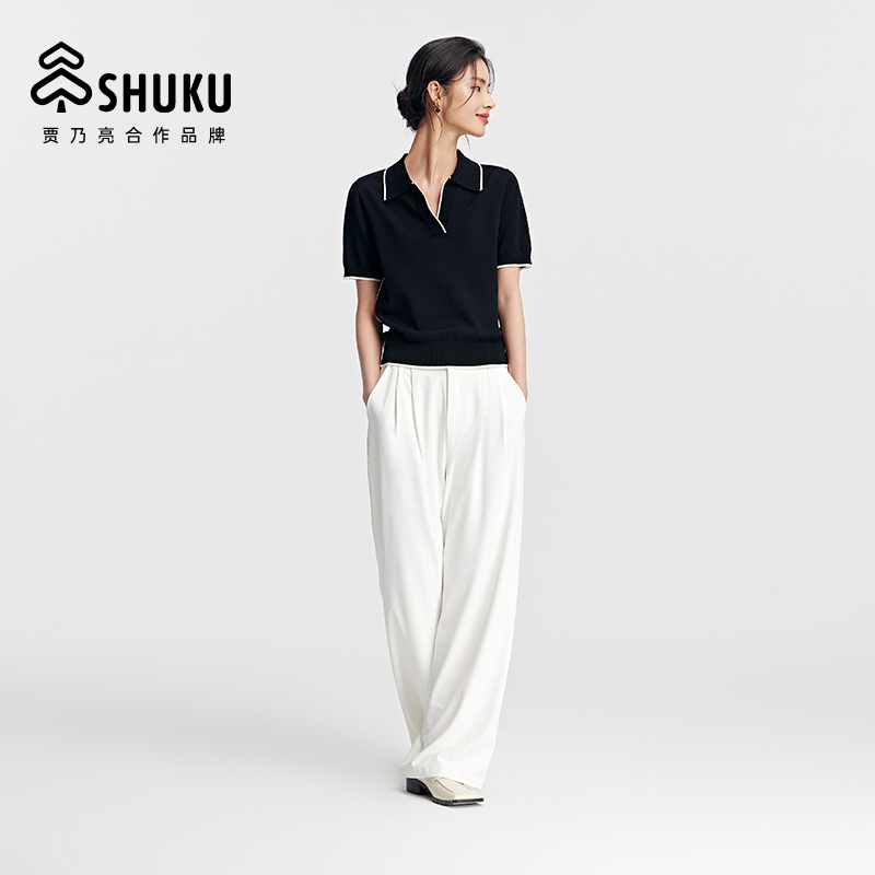 舒库莱赛尔纱线polo衫女士吸湿排汗干爽舒适丝绸般触感抗菌清新