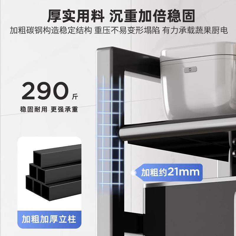 厨房置物架落地多层微波炉储物架放水果蔬菜篮子多功能烤箱收纳架,淘宝优惠券,粉丝福利购,淘宝优惠卷