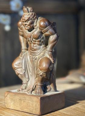 古风国潮艺术经典力士不动明王禅意装饰摆件书立茶室桌面复古陈设