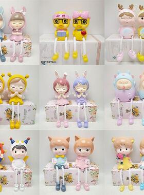 北欧ins情侣吊脚娃娃小摆件创意可爱房间卧室小人玩偶置物架装饰