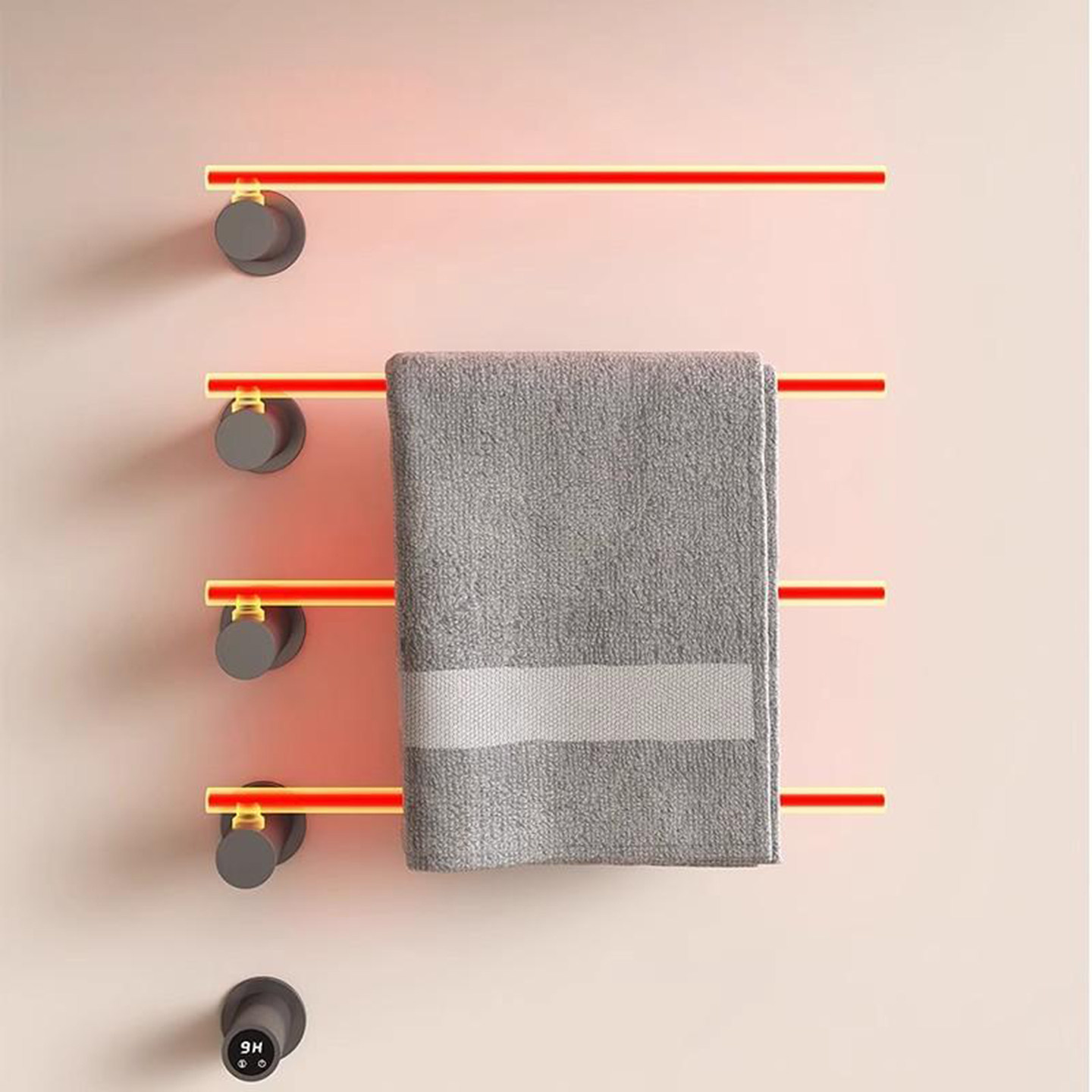 盛世鼎格智能旋转暗装电热毛巾架卫生间入墙式电加热烘干浴巾架子,淘宝优惠券,粉丝福利购,淘宝优惠卷