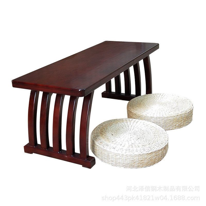 国学课桌 文艺书法桌书画桌榆木书桌 古典中式马鞍桌 - 图3