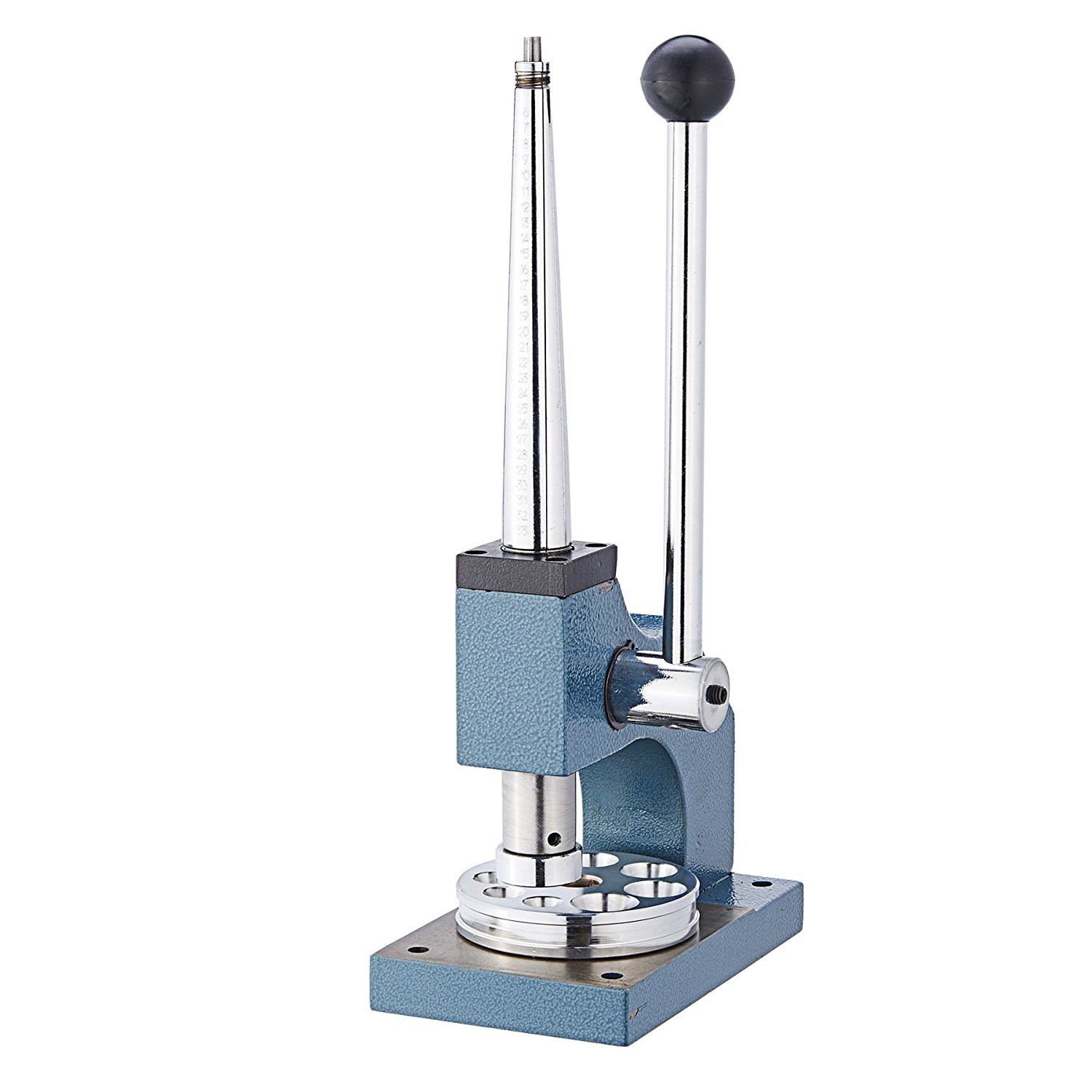 Mini blue single pole ring expander, ring size adjuster, ring resizing and round jewelry tool