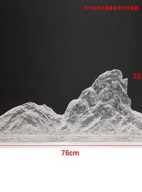 现代简约透明树脂假山雕塑摆件酒店售楼处别墅楼梯口软装饰艺术品