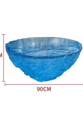 新款现代抽象透明树脂茶几雕塑摆件酒店大堂现代创意装饰品厂家