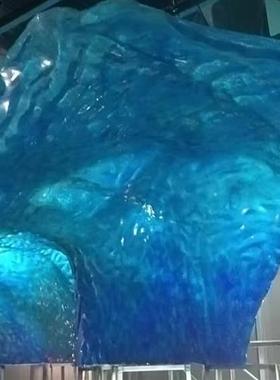 抽象创意玻璃钢雕塑定制环氧透明树脂大型落地摆件定做软装艺术品