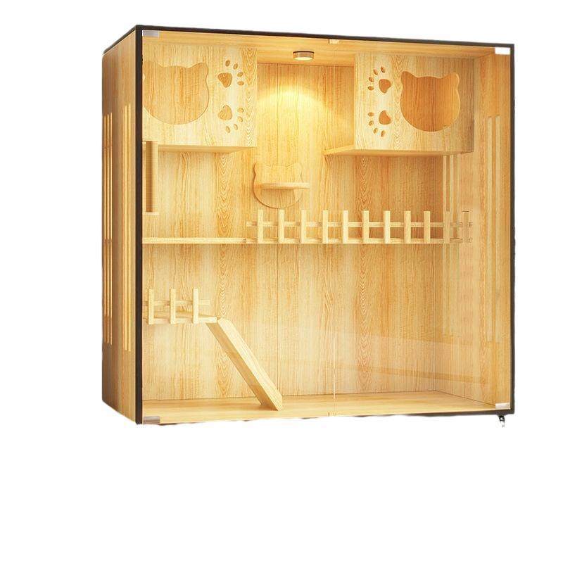 猫别墅家用实木大空间防水号豪华猫笼猫舍室内猫窝全景笼猫柜,淘宝优惠券,粉丝福利购,淘宝优惠卷